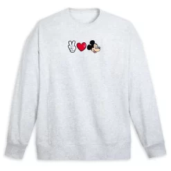 Disney Mickey Mouse ''Peace, Love, Mickey'' Pullover Sweatshirt For Women
