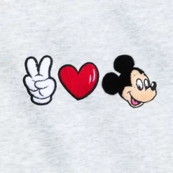 Disney Mickey Mouse ''Peace, Love, Mickey'' Pullover Sweatshirt For Women -Disney 5102057430347 3