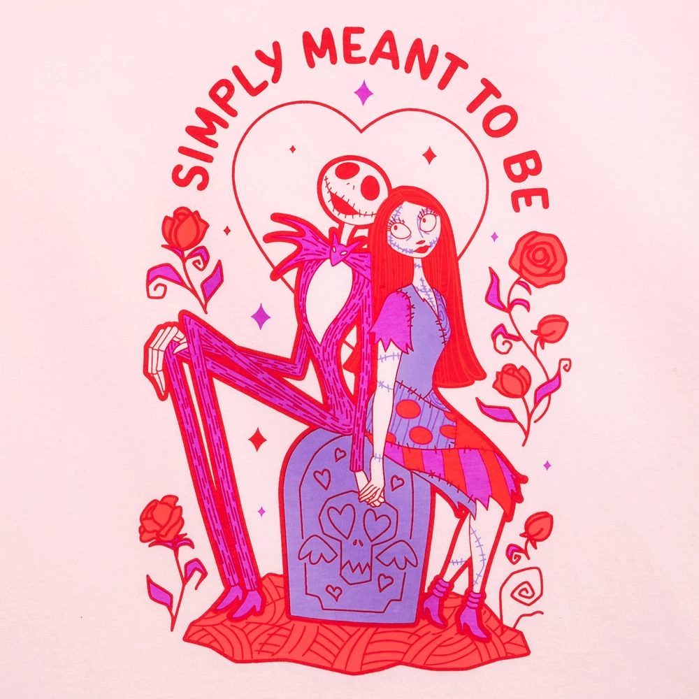 Disney Jack Skellington And Sally Valentine's Day T-Shirt For Women – The Nightmare Before Christmas 2 Disney Jack Skellington And Sally Valentine's Day T-Shirt For Women – The Nightmare Before Christmas - Image 2