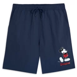Mickey Mouse Standing Family Matching Shorts For Adults – Disneyland – Navy