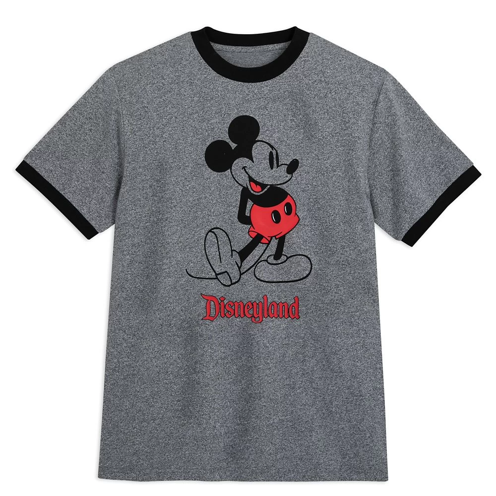 Mickey Mouse Standing Ringer T-Shirt For Adults – Disneyland 1 Mickey Mouse Standing Ringer T-Shirt For Adults – Disneyland