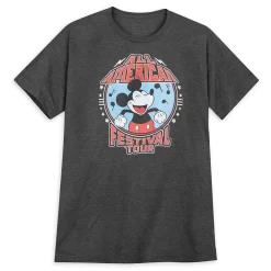 Disney Mickey Mouse All American Festival Tour T-Shirt For Adults