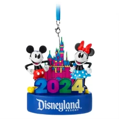 Mickey Mouse And Minnie Mouse Light-Up Figural Ornament β Disneyland 2024