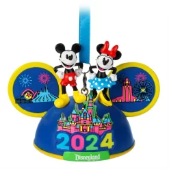 Mickey And Minnie Mouse Light-Up Ear Hat Ornament β Disneyland 2024