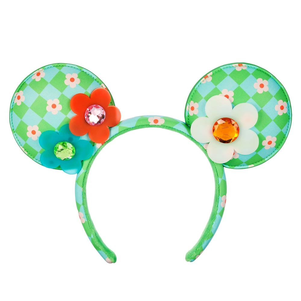 Disney Mickey Mouse Floral Ear Headband For Adults 1 Disney Mickey Mouse Floral Ear Headband For Adults