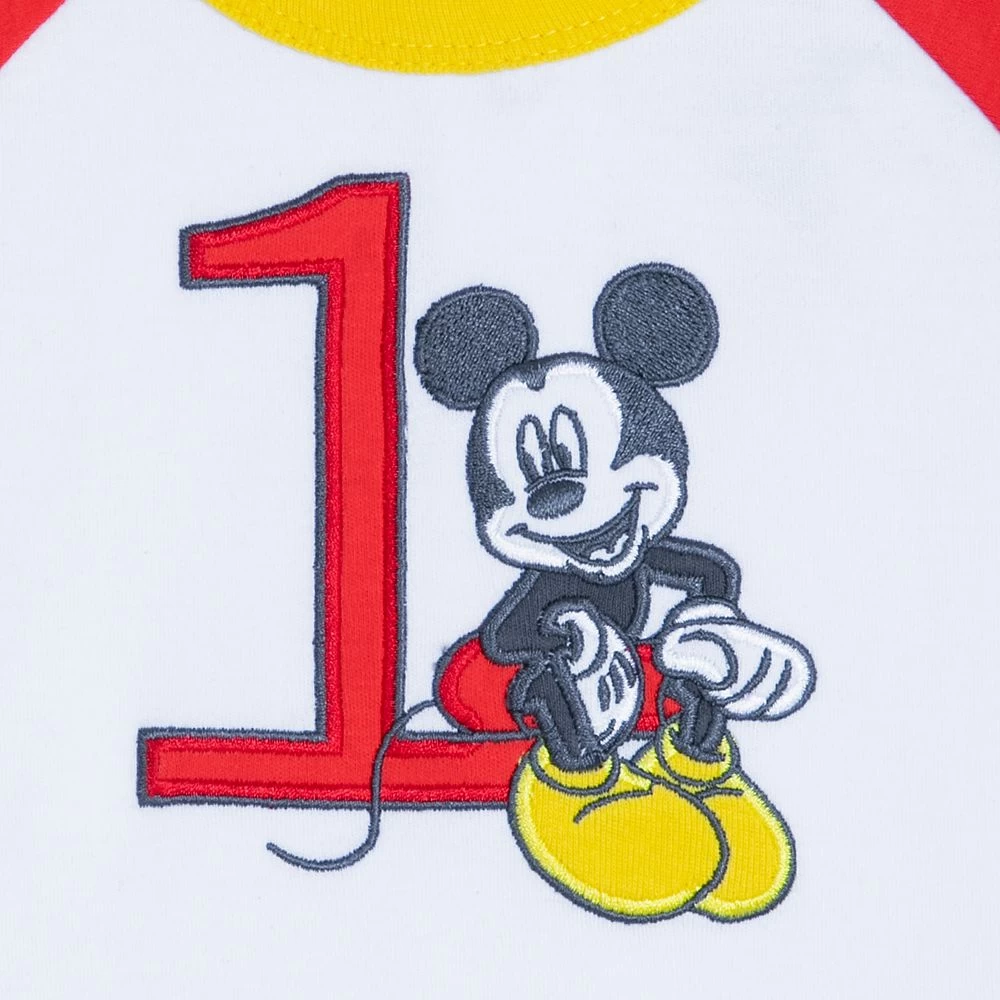 Disney Mickey Mouse 1st Birthday Bodysuit Set For Baby 3 Disney Mickey Mouse 1st Birthday Bodysuit Set For Baby - Image 3
