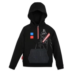 Disney Darth Vader Half Zip Fleece Hoodie For Kids – Star Wars