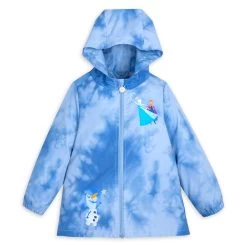 Disney Frozen Tie-Dye Hooded Rain Jacket For Girls