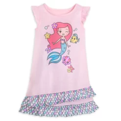 Disney Ariel And Flounder Nightshirt For Girls – The Little Mermaid