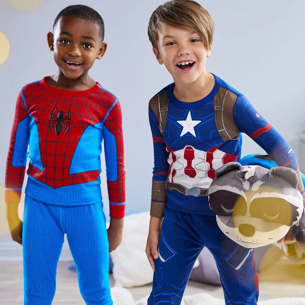 Disney Captain America Costume PJ PALS For Kids 2 Disney Captain America Costume PJ PALS For Kids - Image 2