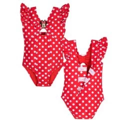 Disney Minnie Mouse Polka Dot Adaptive Swimsuit For Girls