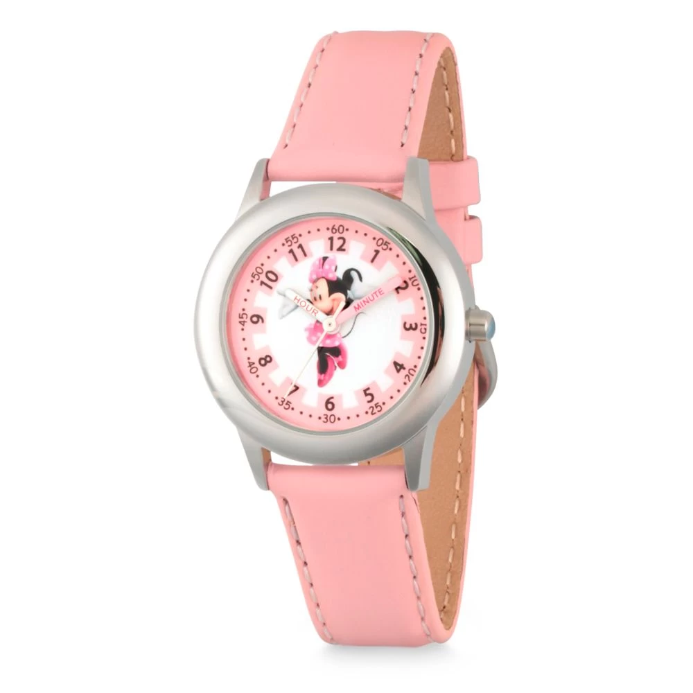 Disney Minnie Mouse Stainless Steel Time Teacher Watch For Kids 1 Disney Minnie Mouse Stainless Steel Time Teacher Watch For Kids
