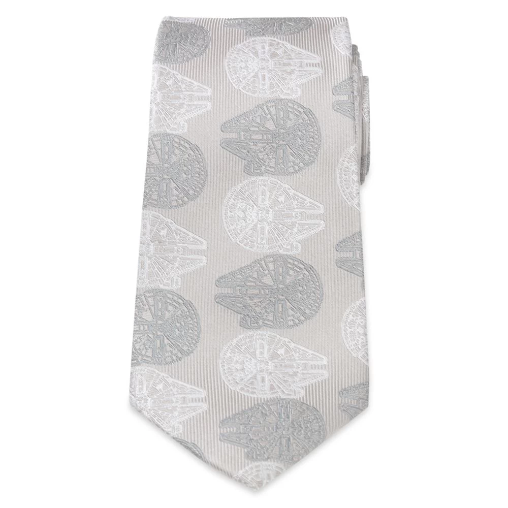 Disney Millennium Falcon Gray Silk Tie For Adults – Star Wars 2 Disney Millennium Falcon Gray Silk Tie For Adults – Star Wars - Image 2