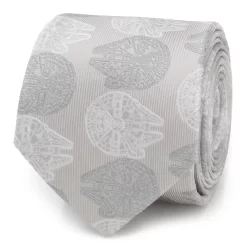 Disney Millennium Falcon Gray Silk Tie For Adults – Star Wars