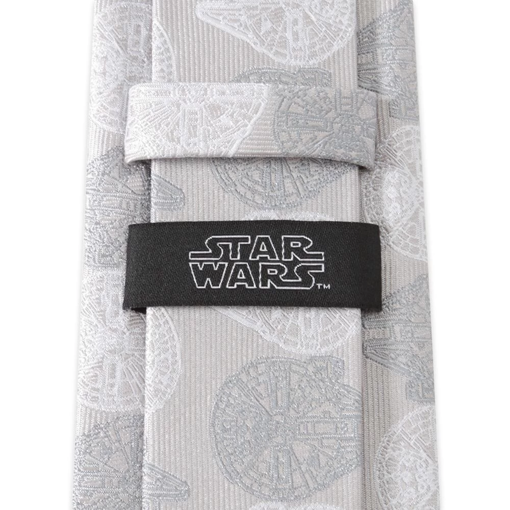 Disney Millennium Falcon Gray Silk Tie For Adults – Star Wars 4 Disney Millennium Falcon Gray Silk Tie For Adults – Star Wars - Image 4