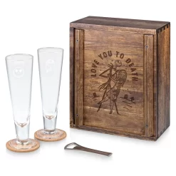 Disney Jack Skellington And Sally Pilsner Glass Gift Set – The Nightmare Before Christmas