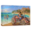 Disney Mickey Mouse And Friends ''Where The Road Meets The Sea'' Giclée On Canvas By Manuel Hernandez