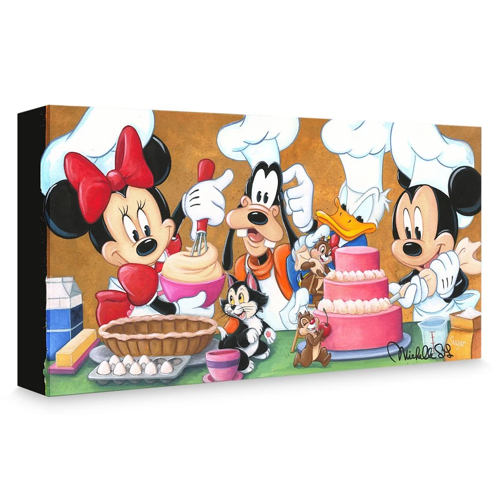 Disney Mickey Mouse And Friends ''Happy Kitchen'' Giclée On Canvas By Michelle St. Laurent 1 Disney Mickey Mouse And Friends ''Happy Kitchen'' Giclée On Canvas By Michelle St. Laurent