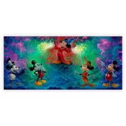 Disney Mickey Mouse ''Mickey's Colorful History'' Giclée By Jared Franco – Limited Edition