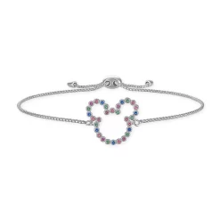 Disney Mickey Mouse Icon Multi-Colored Gems Bracelet By Rebecca Hook