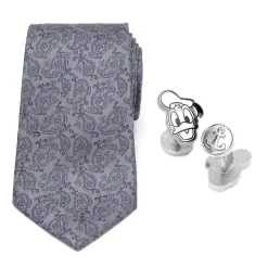 Disney Donald Duck Tie And Cufflinks Gift Set