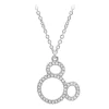 Disney Mickey Mouse Icon Silhouette Pendant Necklace By CRISLU – Platinum