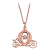 Disney Cinderella Coach Rose Gold Necklace By CRISLU