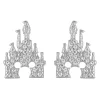 Disney Mickey Mouse Fantasyland Castle Earrings By Rebecca Hook – Silver