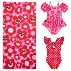 Disney Minnie Mouse Red Swim Collection For Girls